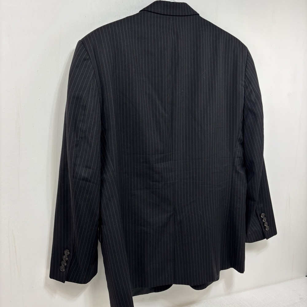 Ralph Lauren Mens Wool Black Pinstripe Blazer Suit Jacket Preppy Classic 42S EUC - Picture 6 of 12